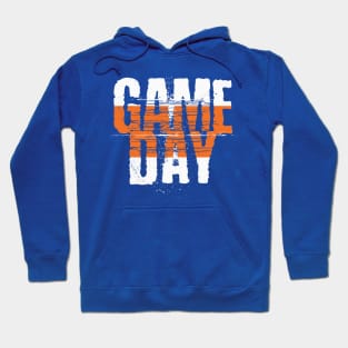 Orange and Blue Gameday // Grunge Vintage Football Game Day Hoodie